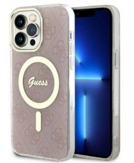 Case Guess case for iPhone 14 Pro Max 6,7" GUHMP14XH4STP pink hardcase Magsafe IML 4G