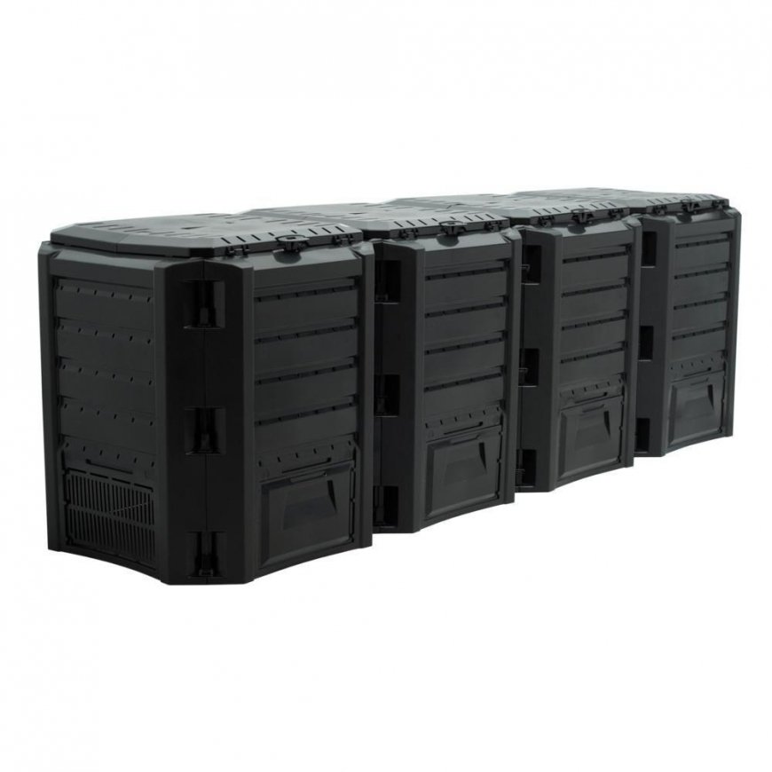PROSPERPLAST composting bin Black 1600L 261 x 83 x 72cm