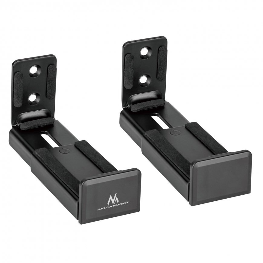 „Maclean MC-932 Universal Soundbar“ sienos tvirtinimo laikiklis, skirtas garso juostos garsiakalbių dėžutei fiksuoti reguliuojam – 4