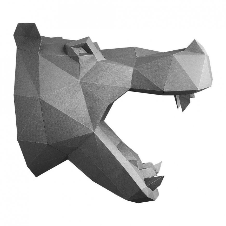 Beldizart WIZARDI 3D Paper Craft Models Hippo PP-1BEG-Game – 2