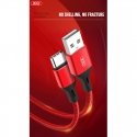 XO NB143 Izturīgs TPE Universāls USB uz USB-C (Type-C) Datu & Ārās uzlādes 2.4A Kabelis 2m Melns