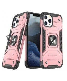 Wozinsky Apple iPhone 13 rose Ring Armor Case Kickstand Tough Rugged Cover Pink