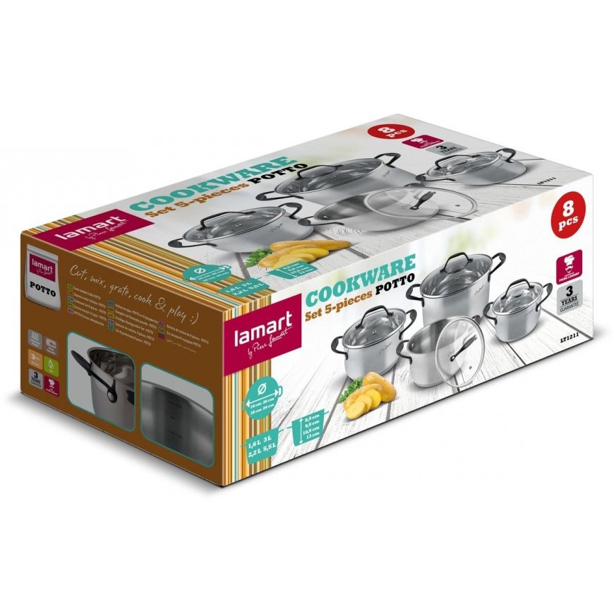 Lamart puodų rinkinys iš nerūd.pl. 8d "Potto" – 3