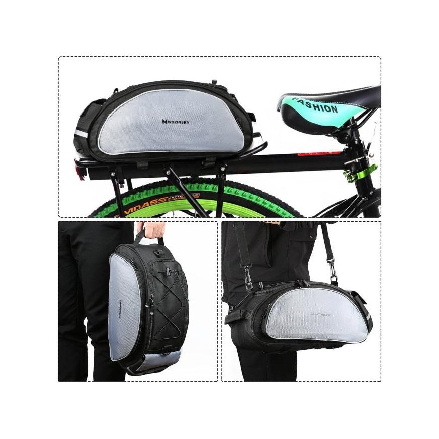 Wozinsky Wozinsky bike bag with shoulder strap 13L black (WBB1BK) universal – 5