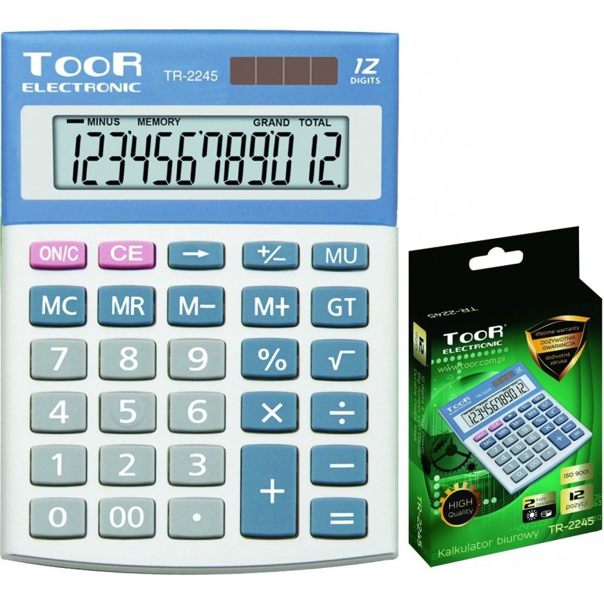 Toor Electronic Calculator TOOR 2245, 12 digits – 3