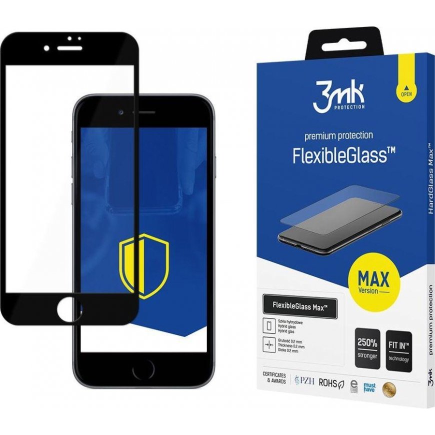 3MK Apple iPhone 7/8/SE 2020 Black - 3mk FlexibleGlass Max