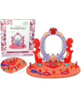 Leantoys Lean Cars Make-up Dressing Table with Mirror Light Sound