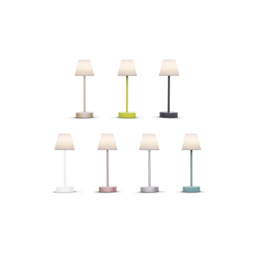 New Garden Lola Slim 30 Battery Table Lamp White