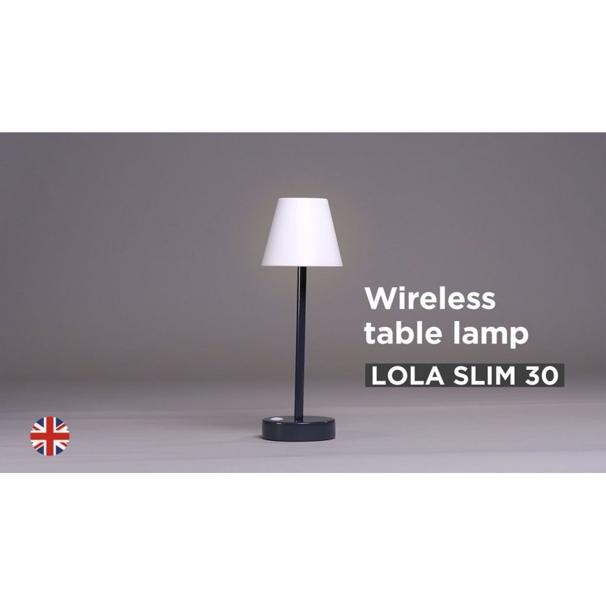 New Garden Lola Slim 30 Battery Table Lamp White – 2