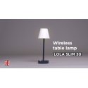 New Garden Lola Slim 30 Battery Table Lamp White New Garden Lola Slim 30 Battery Table Lamp White