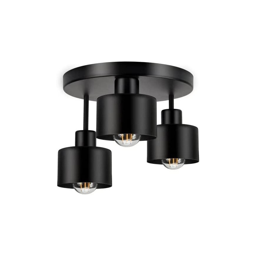 Orno RAMOS hanging lamp, power max. 3x60W, E27, black – 2