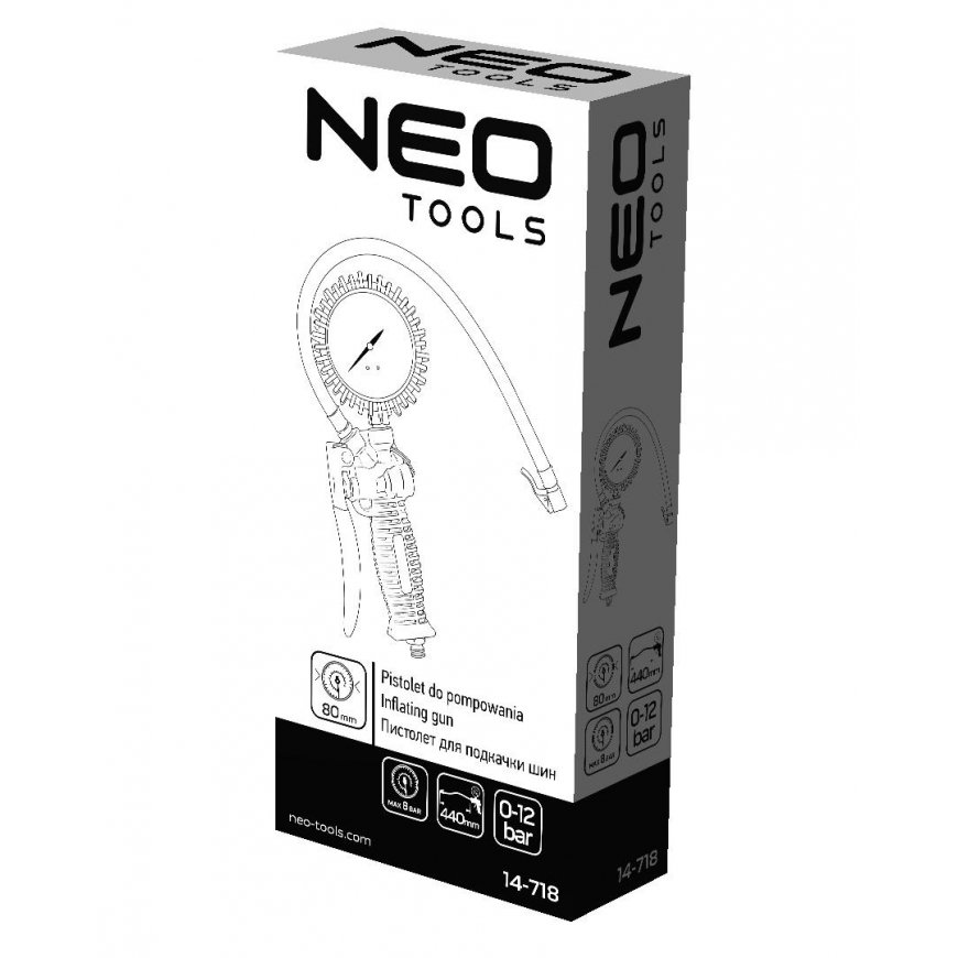 Neo Inflatable gun with 80 mm manometer – 2