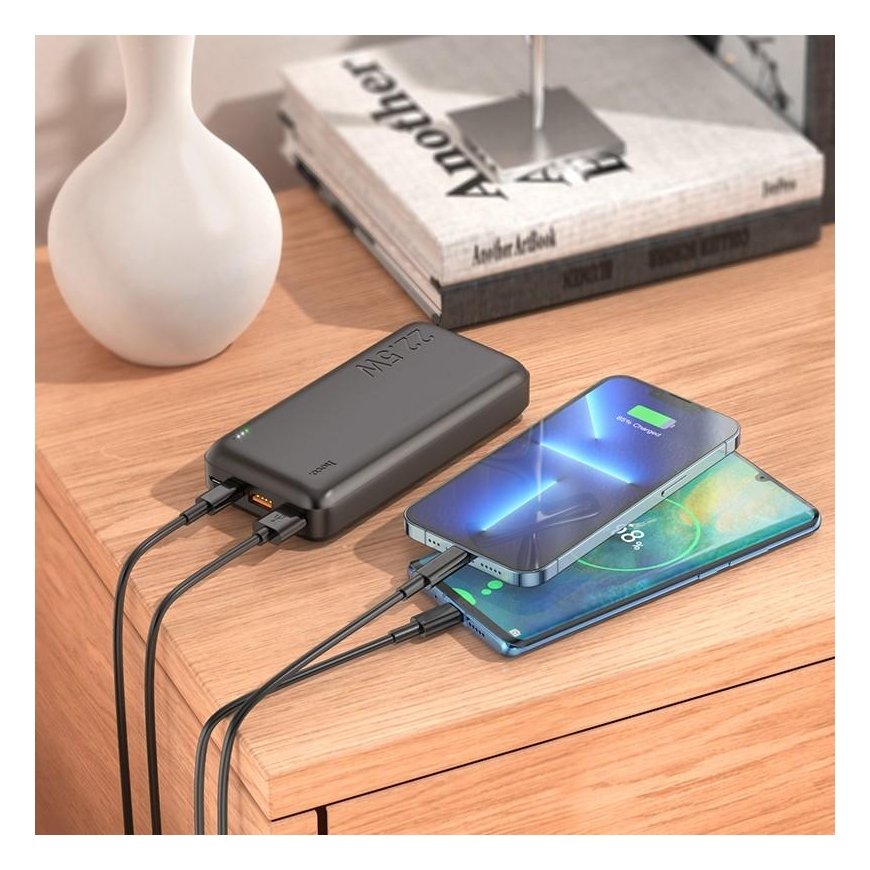 External battery Power Bank Hoco J101A PD 20W+Quick Charge 3.0 22.5W 20000mAh black – 4