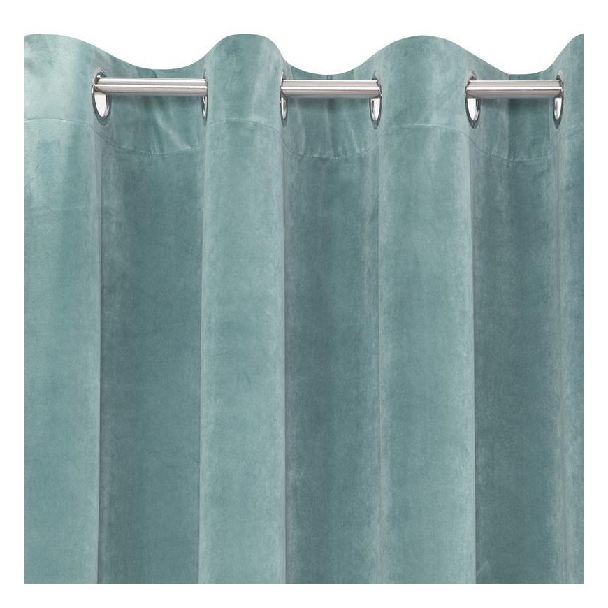 Eurofirany DIVA LINE RIA Minkšto aksomo naktinė užuolaida, 140X250 cm, kilpos / žiedai, spalva: mėlyna – 5