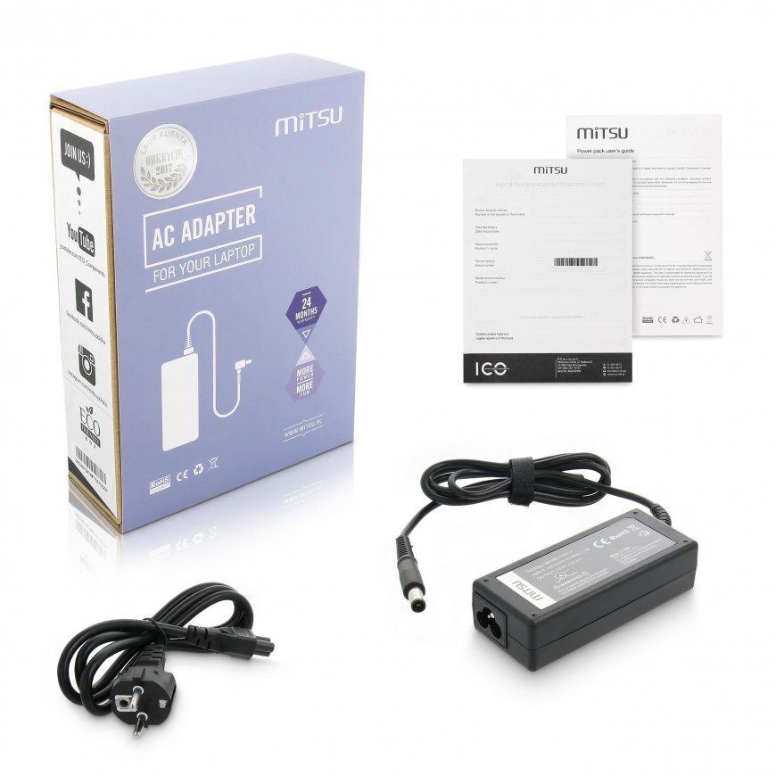 Mitsu Laptop AC Adapter 65W 5mm 3.3A 19.5V (ZM / DEL195334) – 3