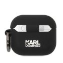 Karl Lagerfeld Dėklas Karl Lagerfeld KLA3RUNIKK Apple AirPods 3 cover juoda/juodas silikoninis Karl Head 3D
