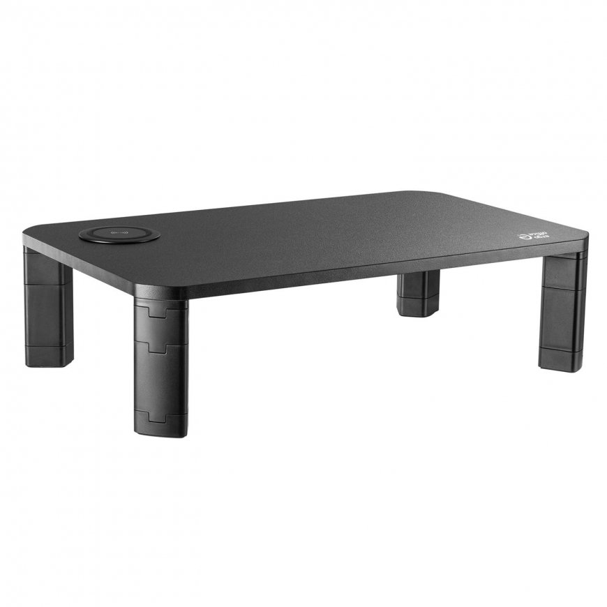 Ergo Office monitoriaus stovas, reguliuojamas, su Qi bevieliu įkrovikliu, max 20 kg, 17-32", ER-415 – 2