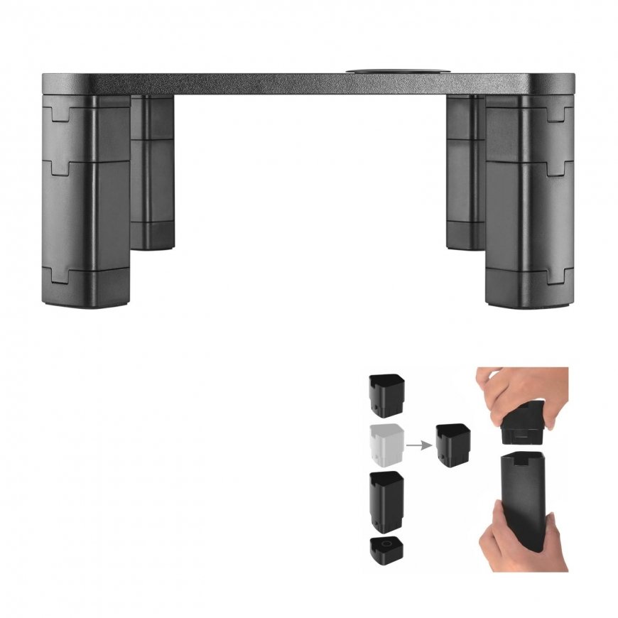 Ergo Office monitoriaus stovas, reguliuojamas, su Qi bevieliu įkrovikliu, max 20 kg, 17-32", ER-415 – 4