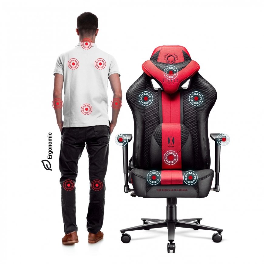 Diablo Chairs Diablo X-Player 2.0 Normal Size red - anthracite ergonomic chair – 5
