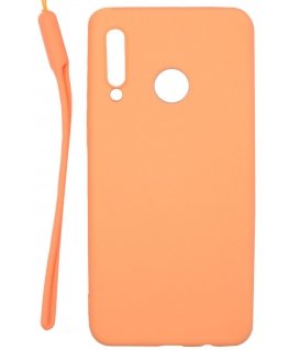 Evelatus Huawei P30 Lite Soft Touch Silicone Case with Strap Pink