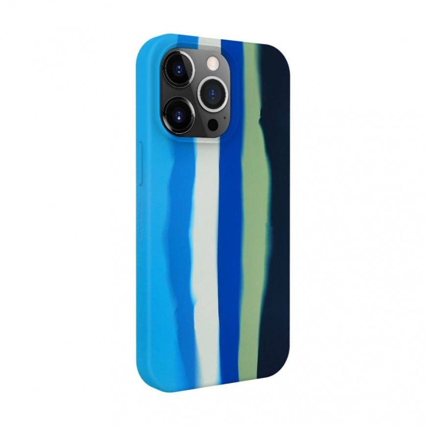 Evelatus Apple iPhone 13 Pro Max Silicone case Multi-Colored Blue