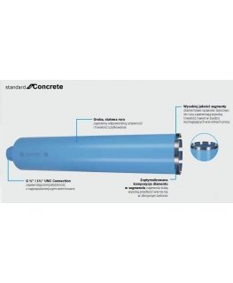 BOSCH DIAMOND CROWN FI 72 x 450mm Thread 1-1/4"
