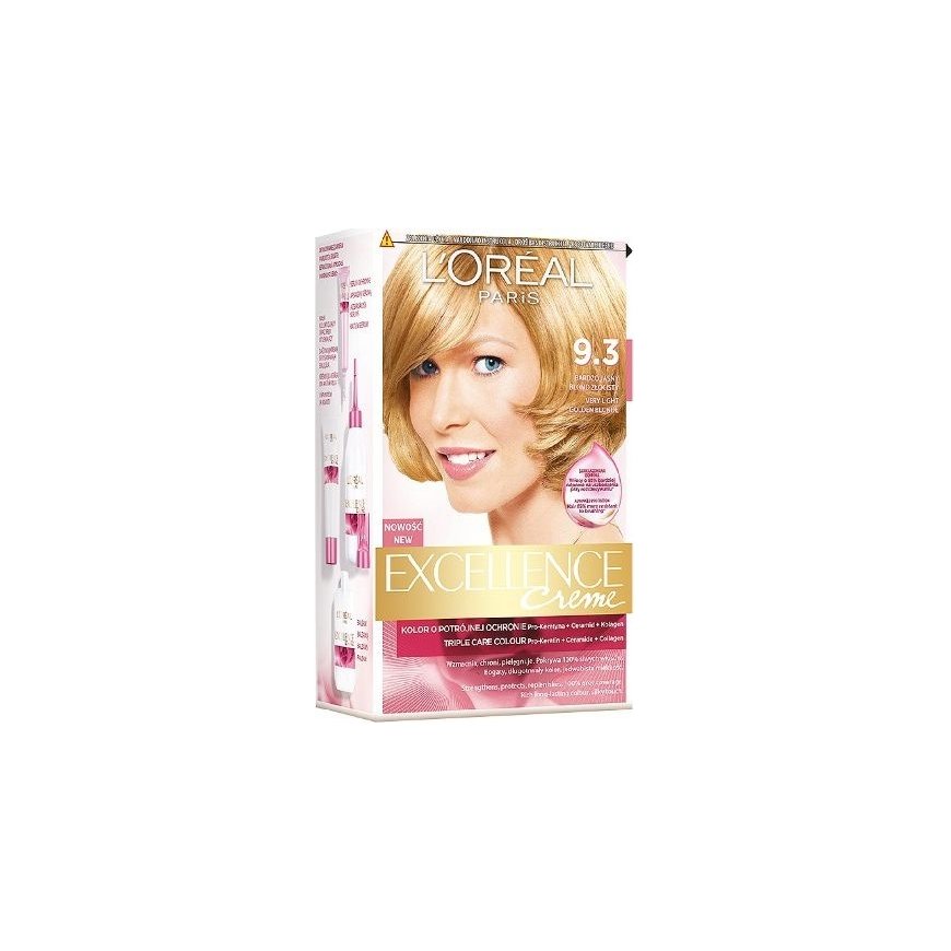 L'Oreal Paris Excellence Creme Cream coloring 9.3 very light golden blonde – 2