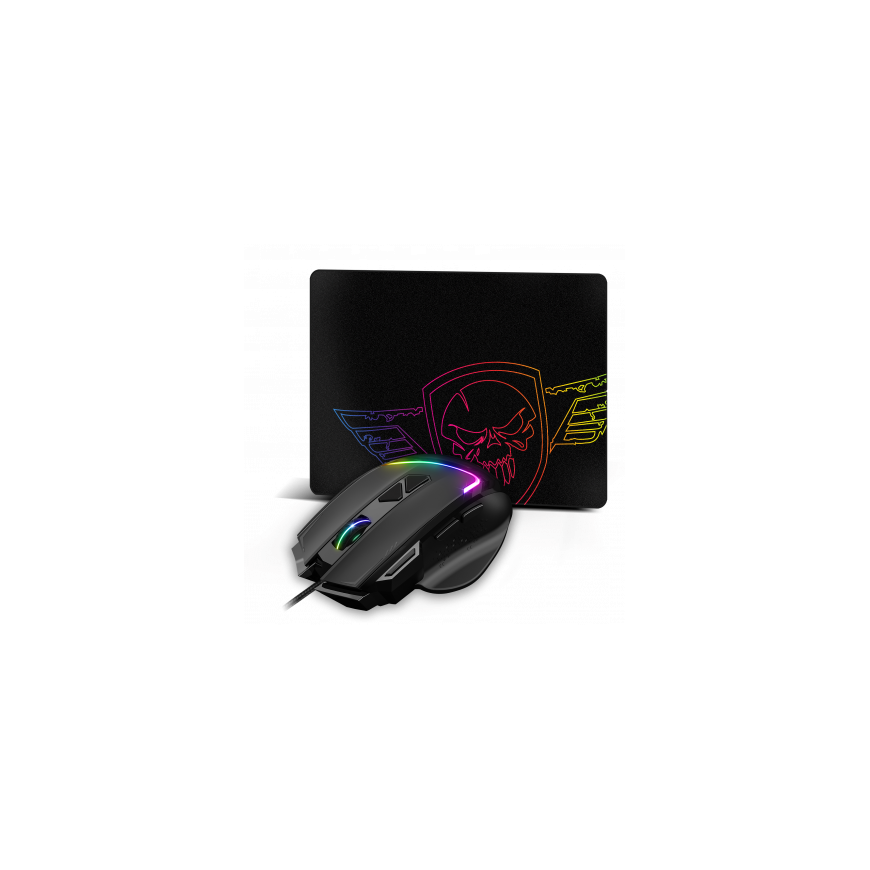 Spirit Of Gamer Pro Series Pelė žaidimams PRO-M3 RGB + Pelė kilimėlis Juodas