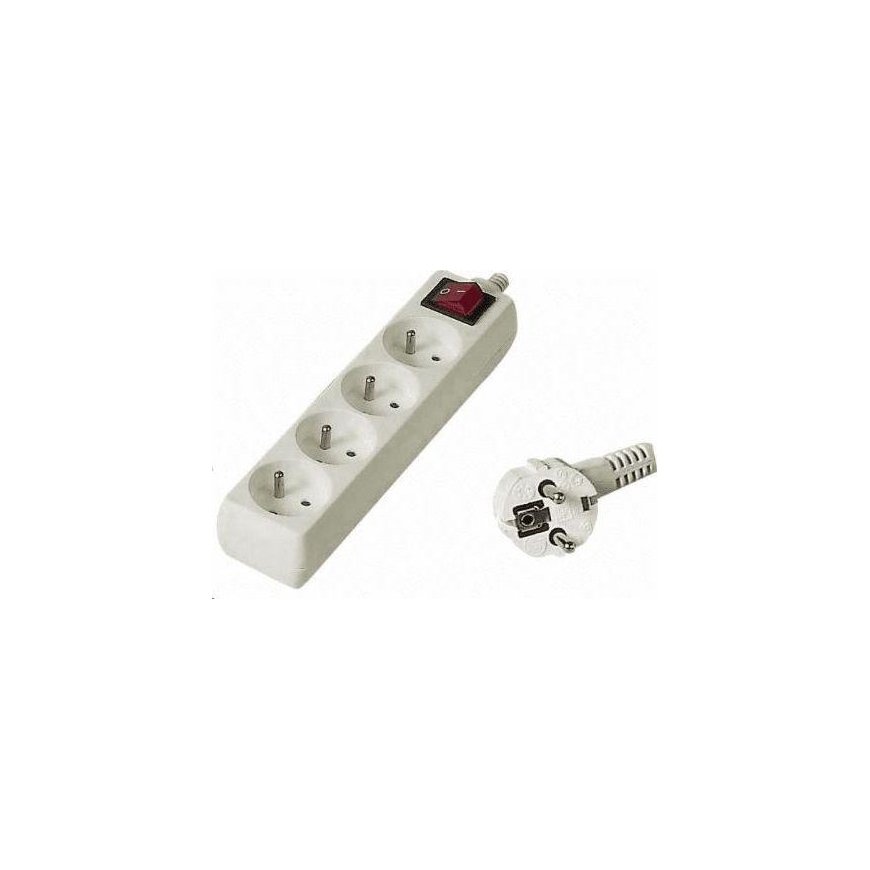 PremiumCord power strip 4 sockets 10 m white (pp4k10) – 3