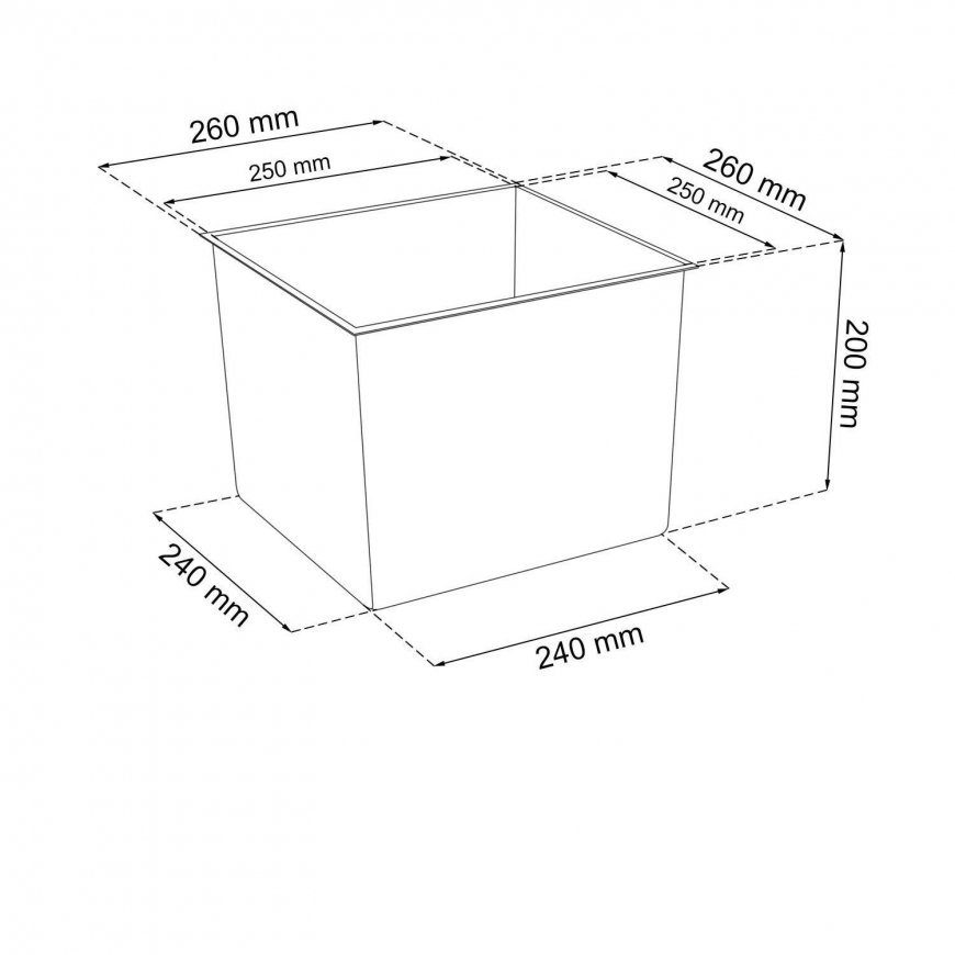 Prosperplast Flower pot with insert Urbi Square DURS265 anthracite – 5