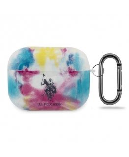 Us Polo Assn USA Polo Assn USACAPPCUSML Tie & Dye Collection Protective Case for AirPods Pro Blue