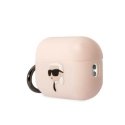 Karl Lagerfeld Case Karl Lagerfeld KLAP2RUNIKP Apple AirPods Pro 2 cover pink silicone Karl Head 3D