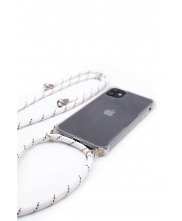 Evelatus Apple iPhone 11 Silicone Transparent with Necklace TPU Strap Transparent