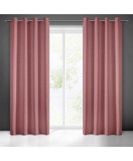 Night curtain Eurofirany RITA made of smooth fabric, 140X250 cm loops / wheels, color: dark pink