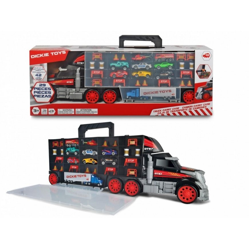 DICKIE TOYS mašinų lagaminas sunkvežimis, 203749023 – 2
