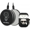 Karl Lagerfeld KLBPPBOA2K Ikonik įkrovimo dėklas, skirtas AirPods + Power Bank juodas
