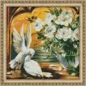 Beldizart Diamond Painting Kit Pigeons & White Roses 50х50 cm AZ-1099