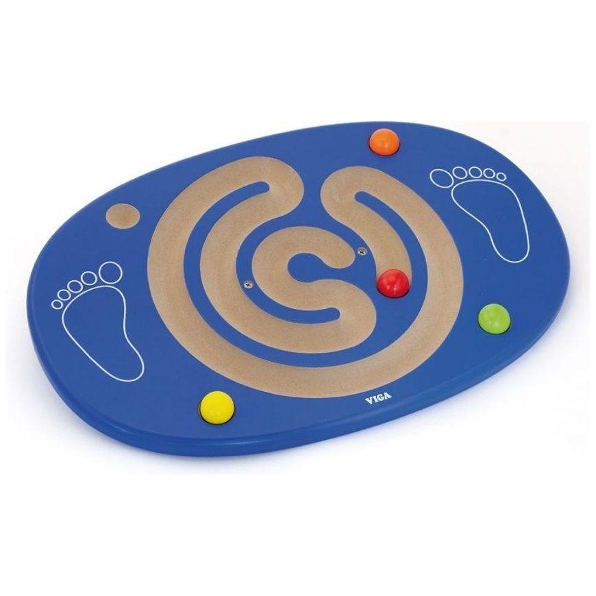 VIGA Wooden balancing board with labyrinth