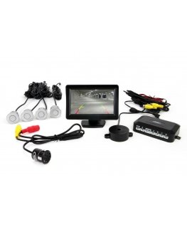 Amio Kit parking sensors tft01 4.3" with camera hd-308-led 4 sensors Silver
