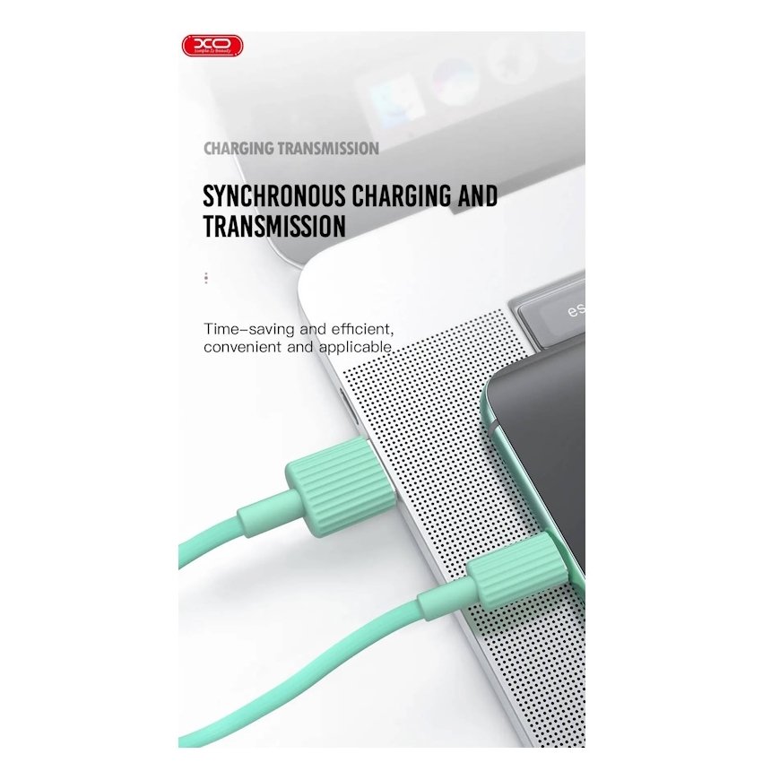 XO NB156 Durable TPE Universal USB-C to Lightning PD Data & Fast 2.4A Charger Cable 1m White – 5