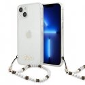 Guess GUHCP13SKPSWH iPhone 13 mini 5.4" Transparent hardcase White Pearl Guess GUHCP13SKPSWH iPhone 13 mini 5.4" Transparent hardcase White Pearl
