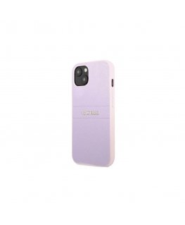 Guess GUHCP13SPSASBPU iPhone 13 mini 5.4 inch Purple/Purple Saffiano Hot Stamp & Metal Logo