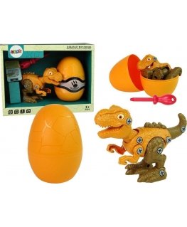 Lean Cars Dinosaur Tyrannosaurus Rex Kit with Egg DIY Screwdriver Orange