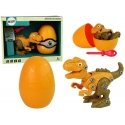 Lean Cars Dinosaur Tyrannosaurus Rex rinkinys su Egg DIY atsuktuvu Oranžinis