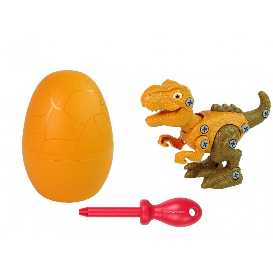 Lean Cars Dinosaur Tyrannosaurus Rex Kit with Egg DIY Screwdriver Orange – 5