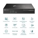 TP-Link VIGI NVR1004H-4P tinklinis vaizdo įrašymo įrenginys (NVR) Juoda