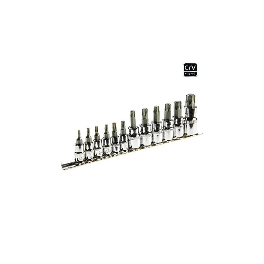 Topex Torx bits on 1/4, 3/8, 1/2 inch socket, set 12 pcs. – 2
