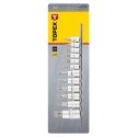 Topex Torx bits on 1/4, 3/8, 1/2 inch socket, set 12 pcs. Topex Torx bits on 1/4, 3/8, 1/2 inch socket, set 12 pcs.