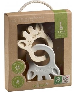 VULLI SOPHIE LA GIRAFE teether ring, RUBBER&WOOD, SO'PURE, 0months+, 220200