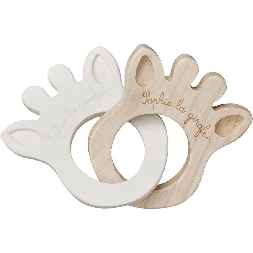 VULLI SOPHIE LA GIRAFE kramtukas žiedas, RUBBER&WOOD, SO'PURE, 0mėn.+, 220200 – 2
